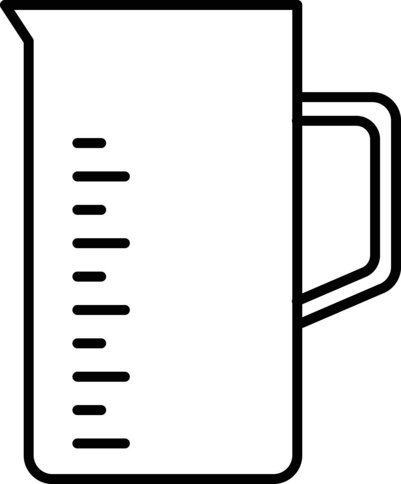 Measuring Jar Outline vector illustration icon