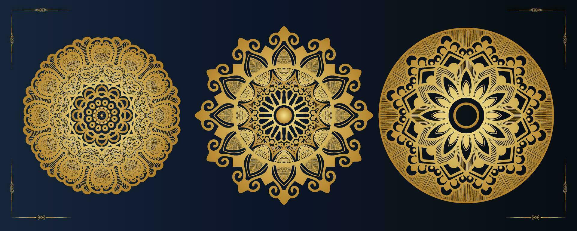 Free Vector luxury mandala template background and ornamental design for invitation,  floral mandala. gold mandala