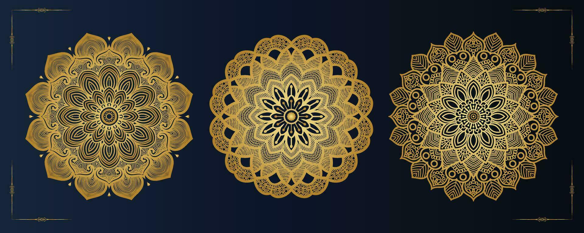 gratis vector lujo mandala modelo antecedentes y ornamental diseño para invitación, floral mándala oro mandala