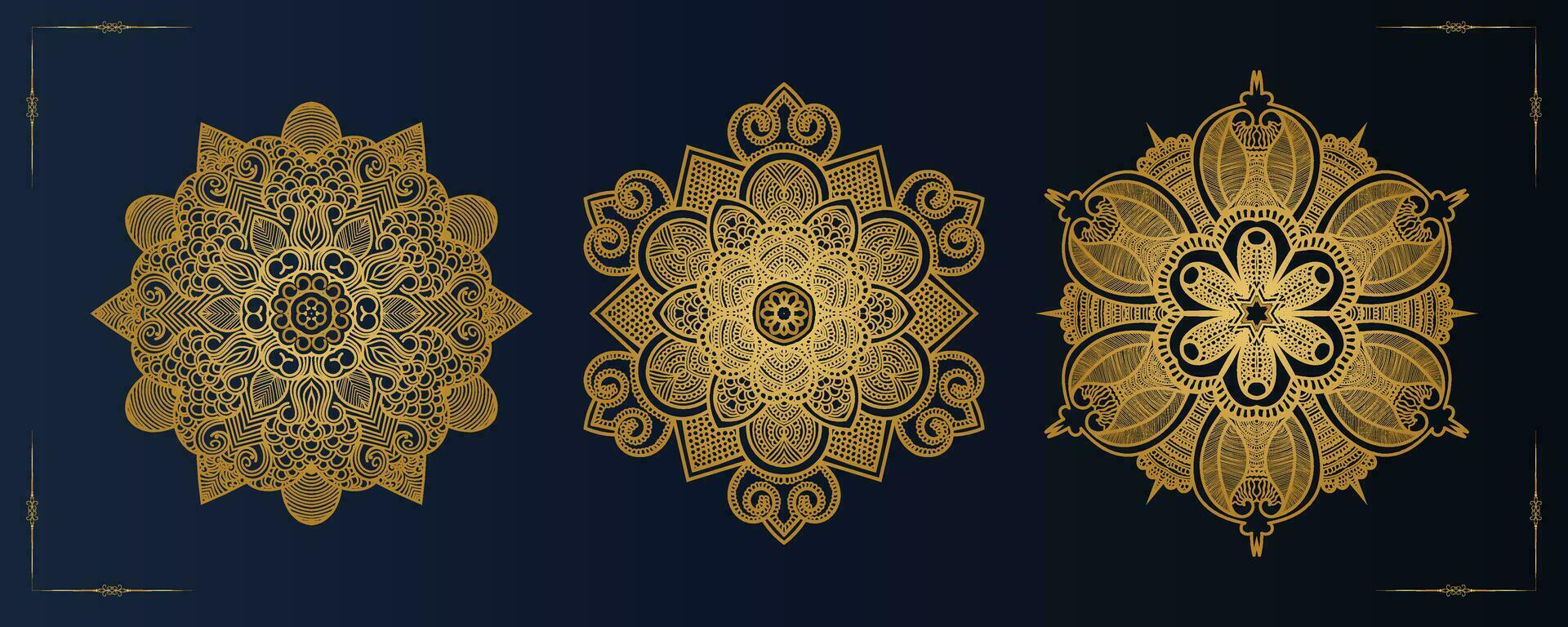 Free Vector luxury mandala template background and ornamental design for invitation,  floral mandala. gold mandala