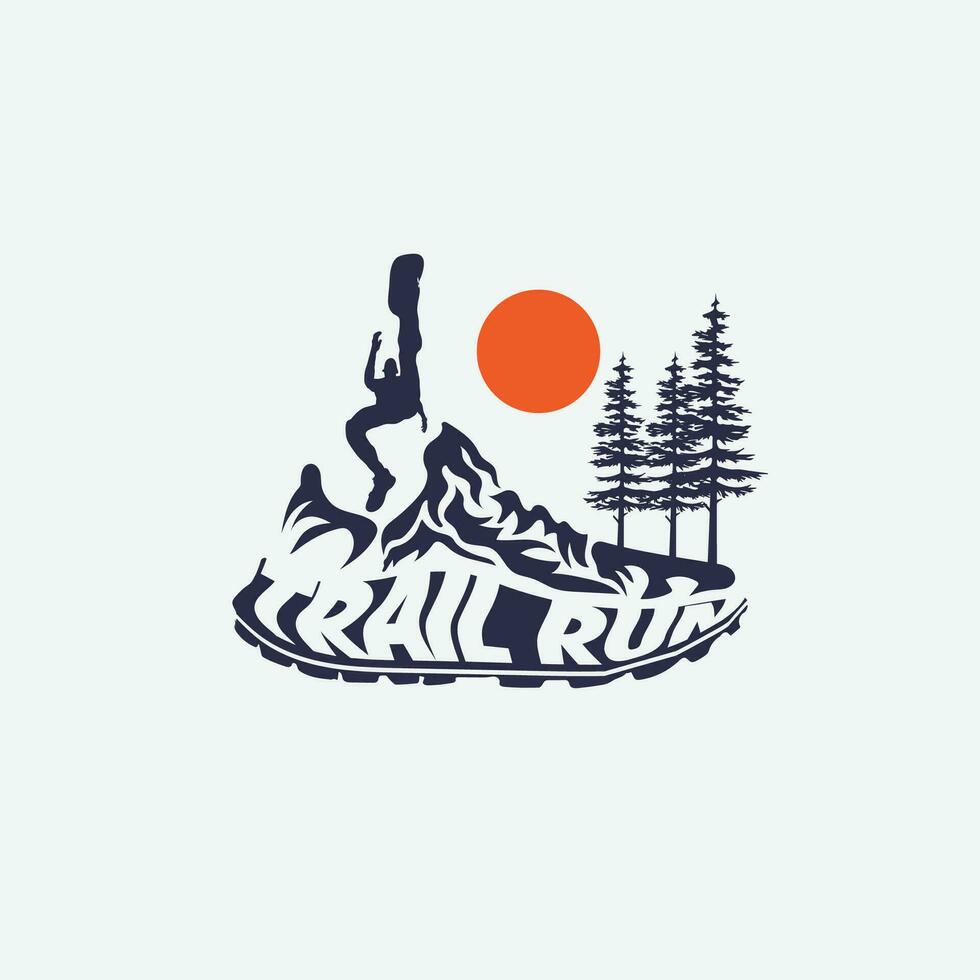 TRAIL RUN LOGO VECTOR