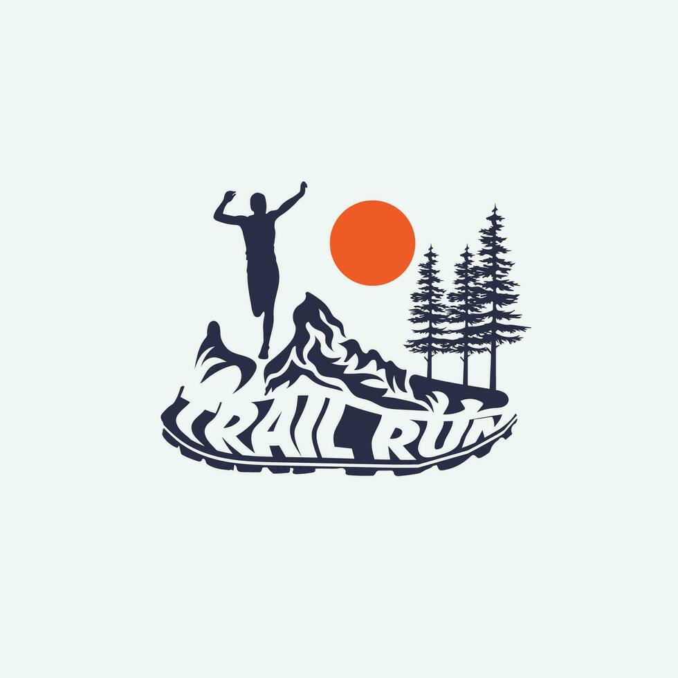 TRAIL RUN LOGO VECTOR