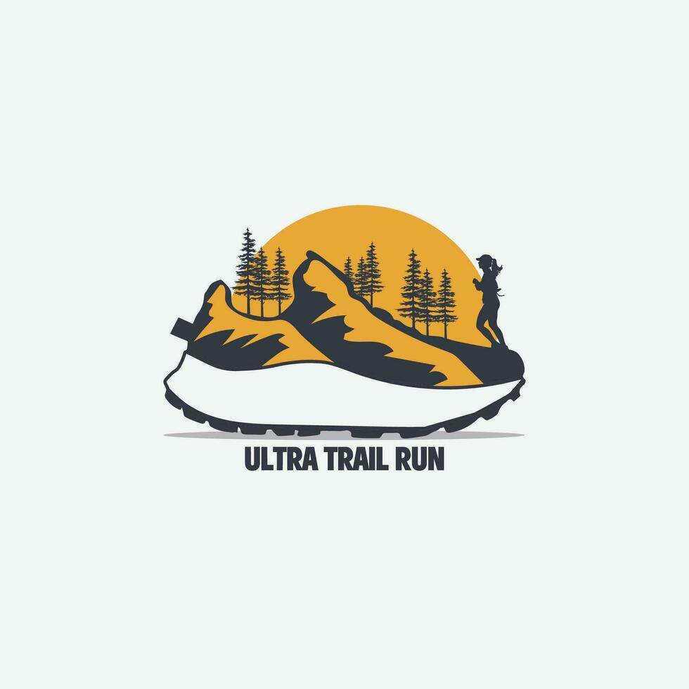 sendero correr logo vector