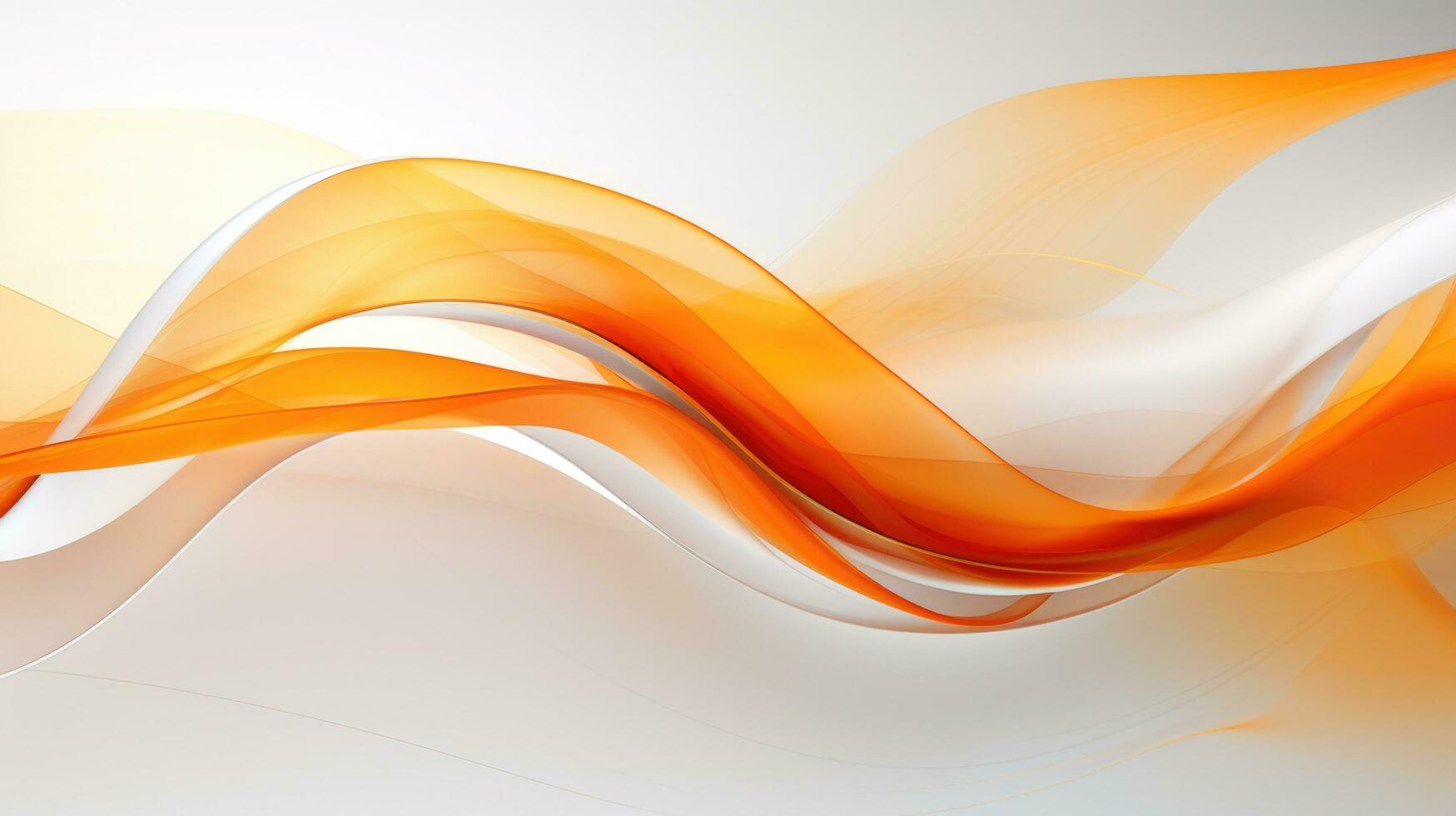 AI generated abstract background wave smoke line orange photo