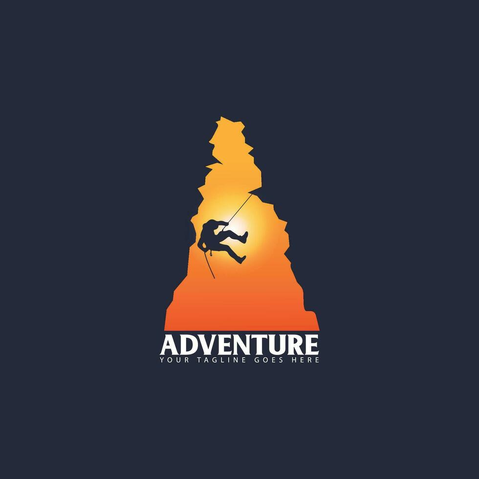 montaña alpinismo logo vector
