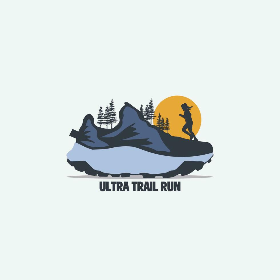 TRAIL RUN LOGO VECTOR