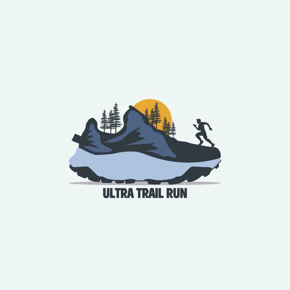 TRAIL RUN LOGO VECTOR