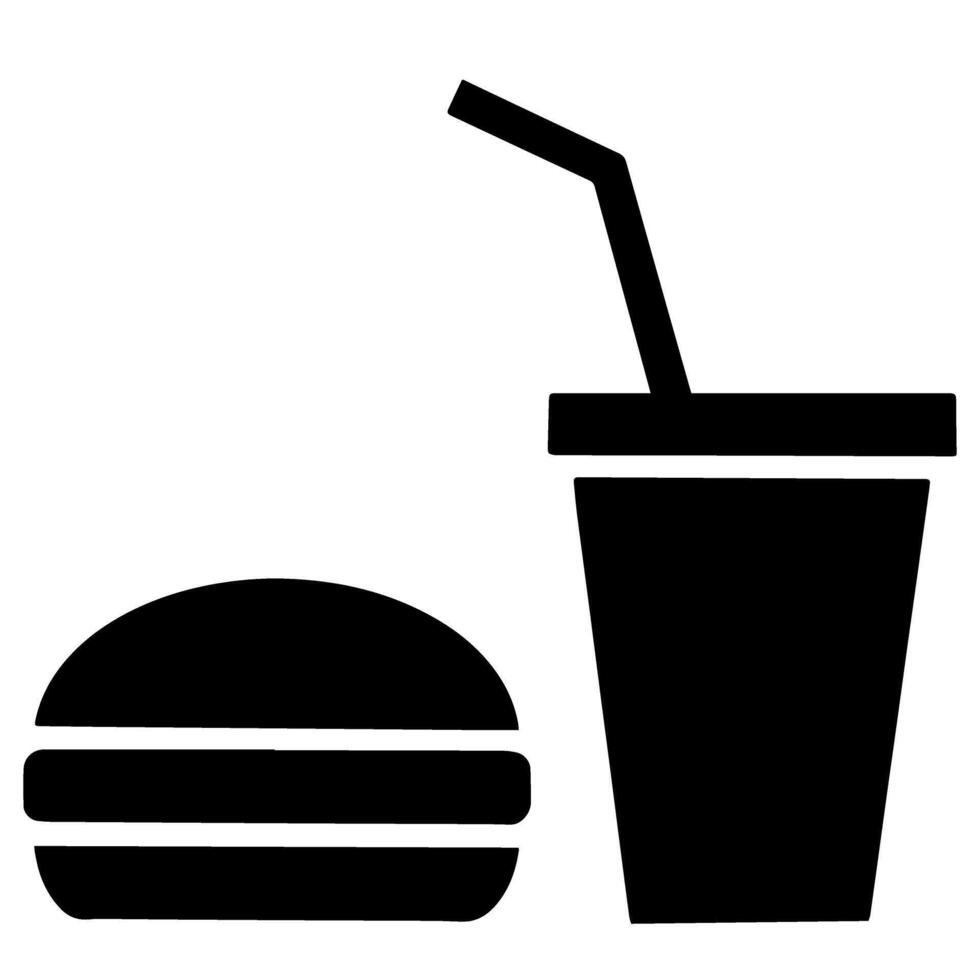 Drink and burger food vector illustration