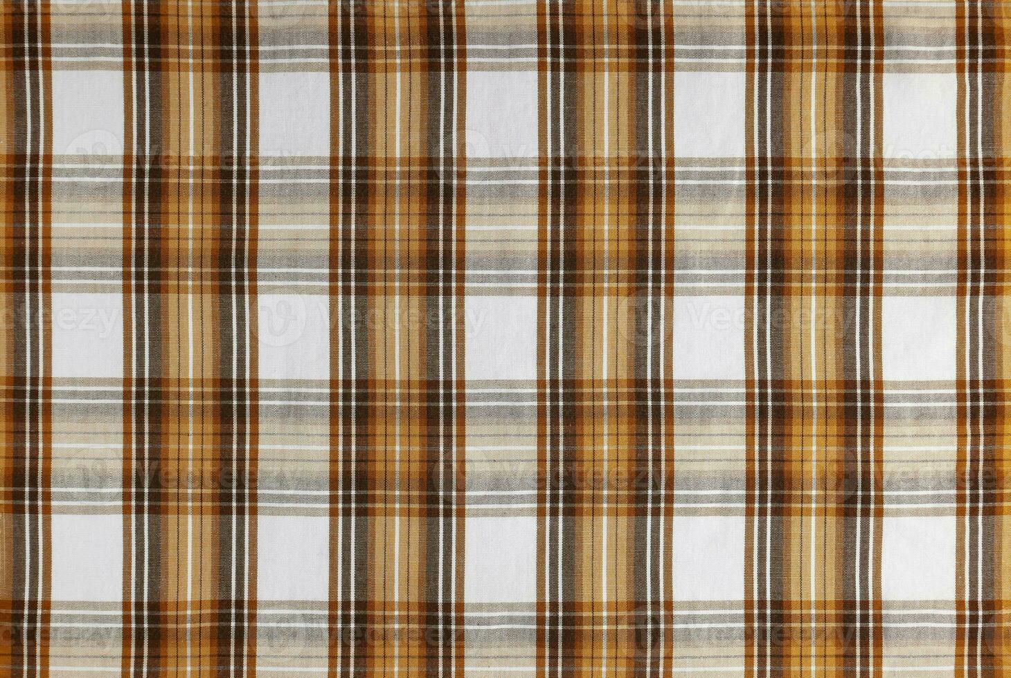 Orange checkered texture fabric, tartan pattern background. photo
