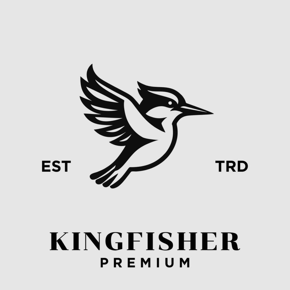 Kingfisher bird logo icon design illustration vector