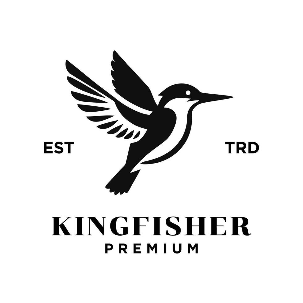 Kingfisher bird logo icon design illustration vector