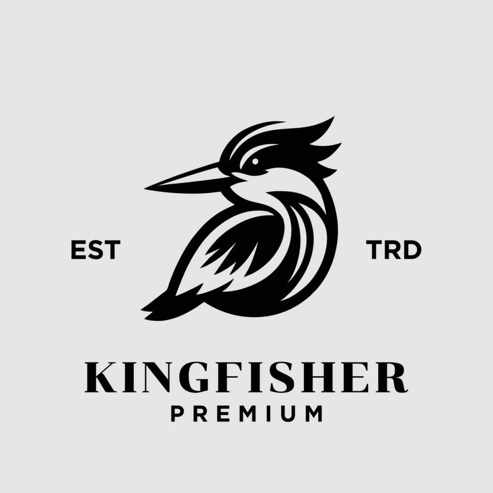 Kingfisher bird logo icon design illustration vector