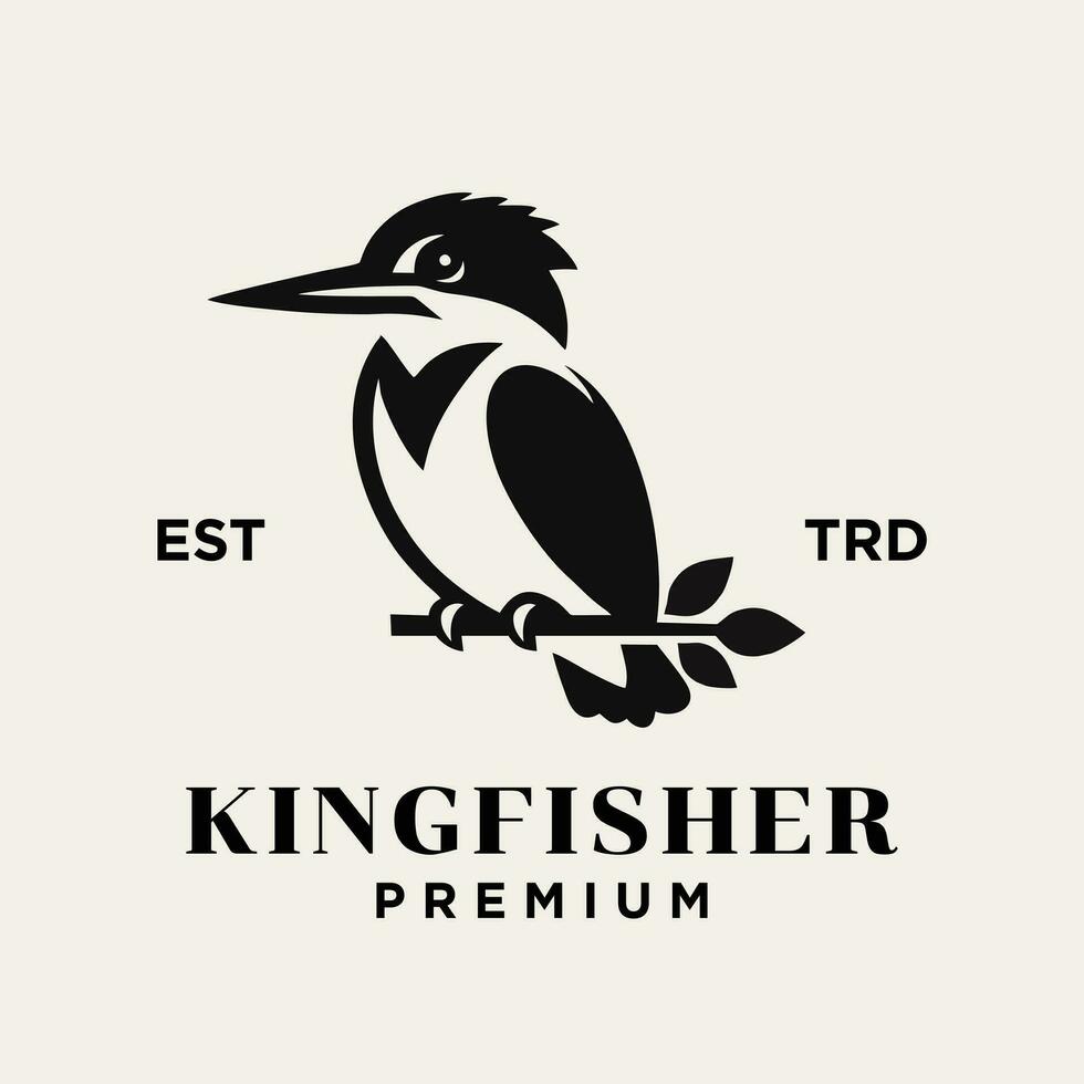 Kingfisher bird logo icon design illustration vector