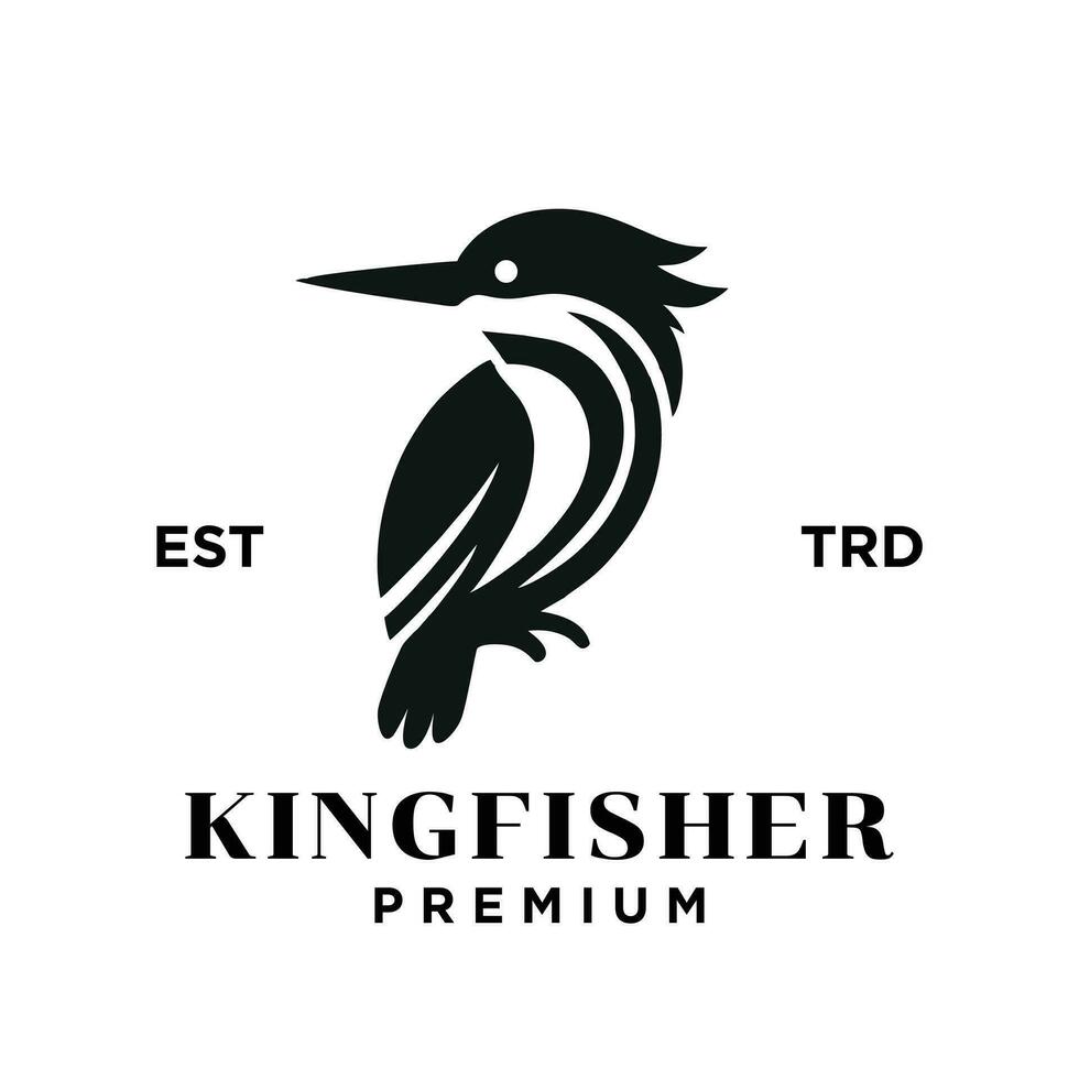 Kingfisher bird logo icon design illustration vector