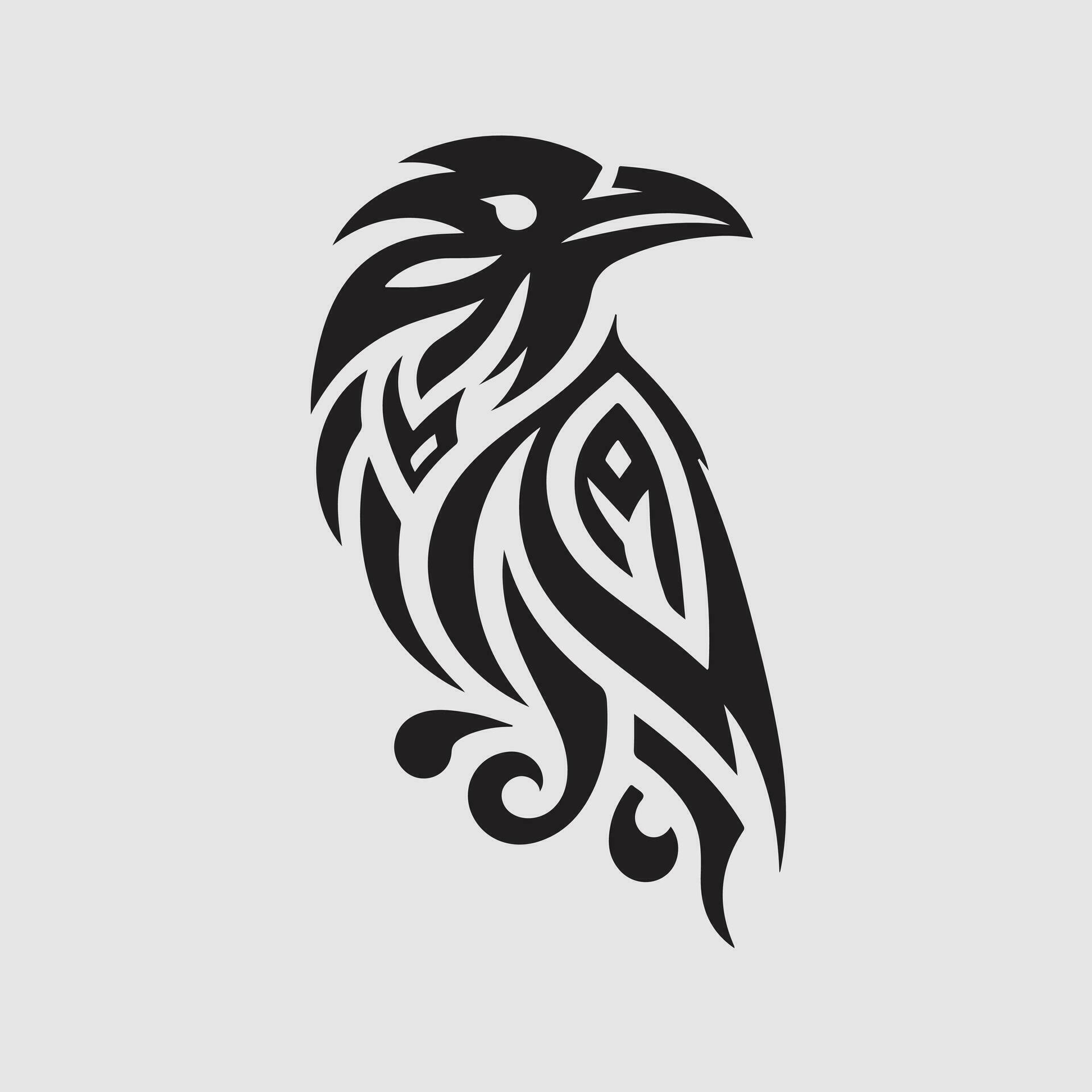 Raven Tribal Tattoo Logo Icon Design 36383565 Vector Art At Vecteezy Raven Tribal Tattoo Logo Icon Design Vector 