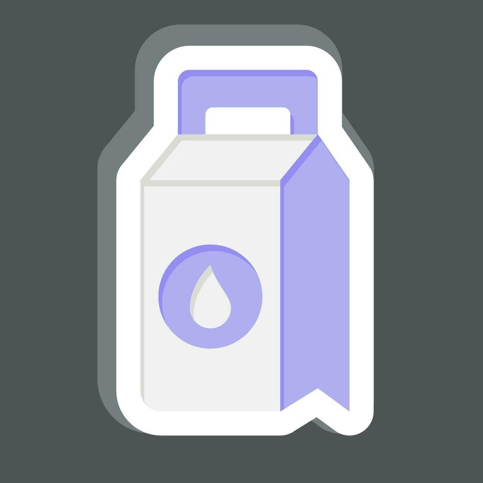 Sticker Washing Powder. related to Laundry symbol. simple design editable. simple illustration vector