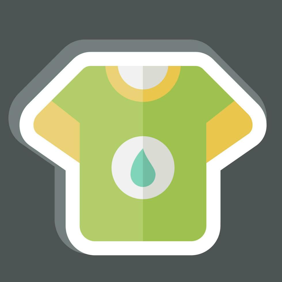 Sticker Tshirt Stain. related to Laundry symbol. simple design editable. simple illustration vector