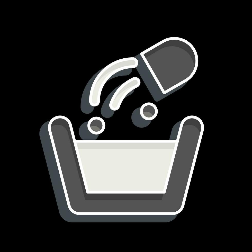 Icon Washing Poder. related to Laundry symbol. glossy style. simple design editable. simple illustration vector