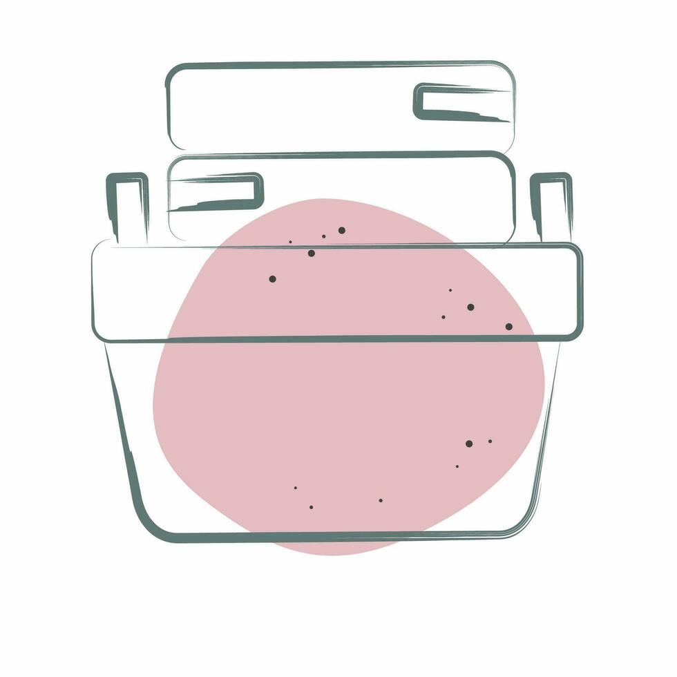 Icon Clothe Basket. related to Laundry symbol. Color Spot Style. simple design editable. simple illustration vector