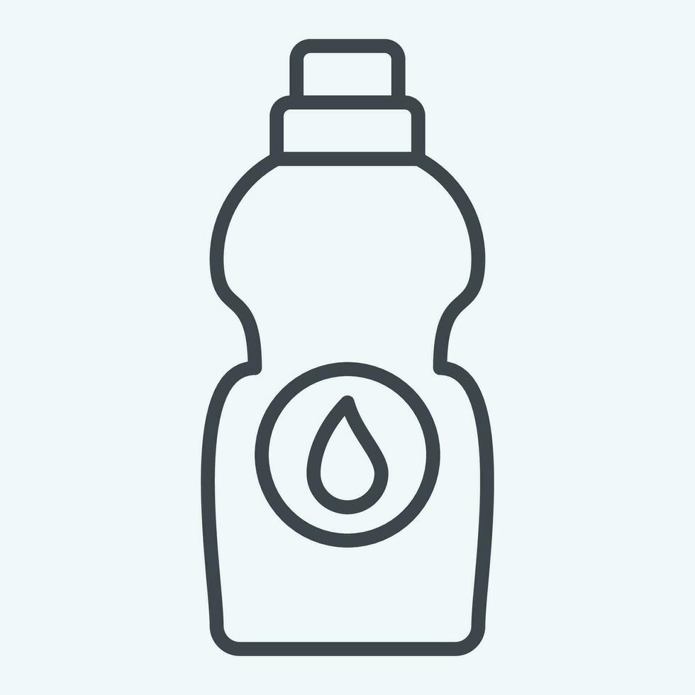 Icon Bleach. related to Laundry symbol. line style. simple design editable. simple illustration vector