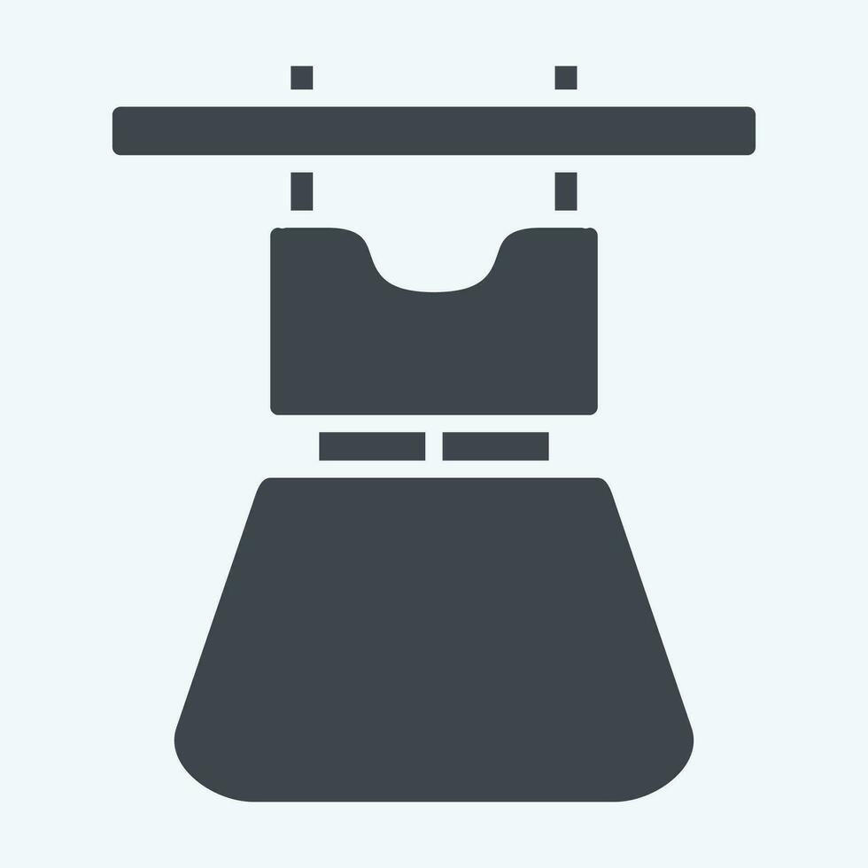 Icon Dress Drying. related to Laundry symbol. glyph style. simple design editable. simple illustration vector