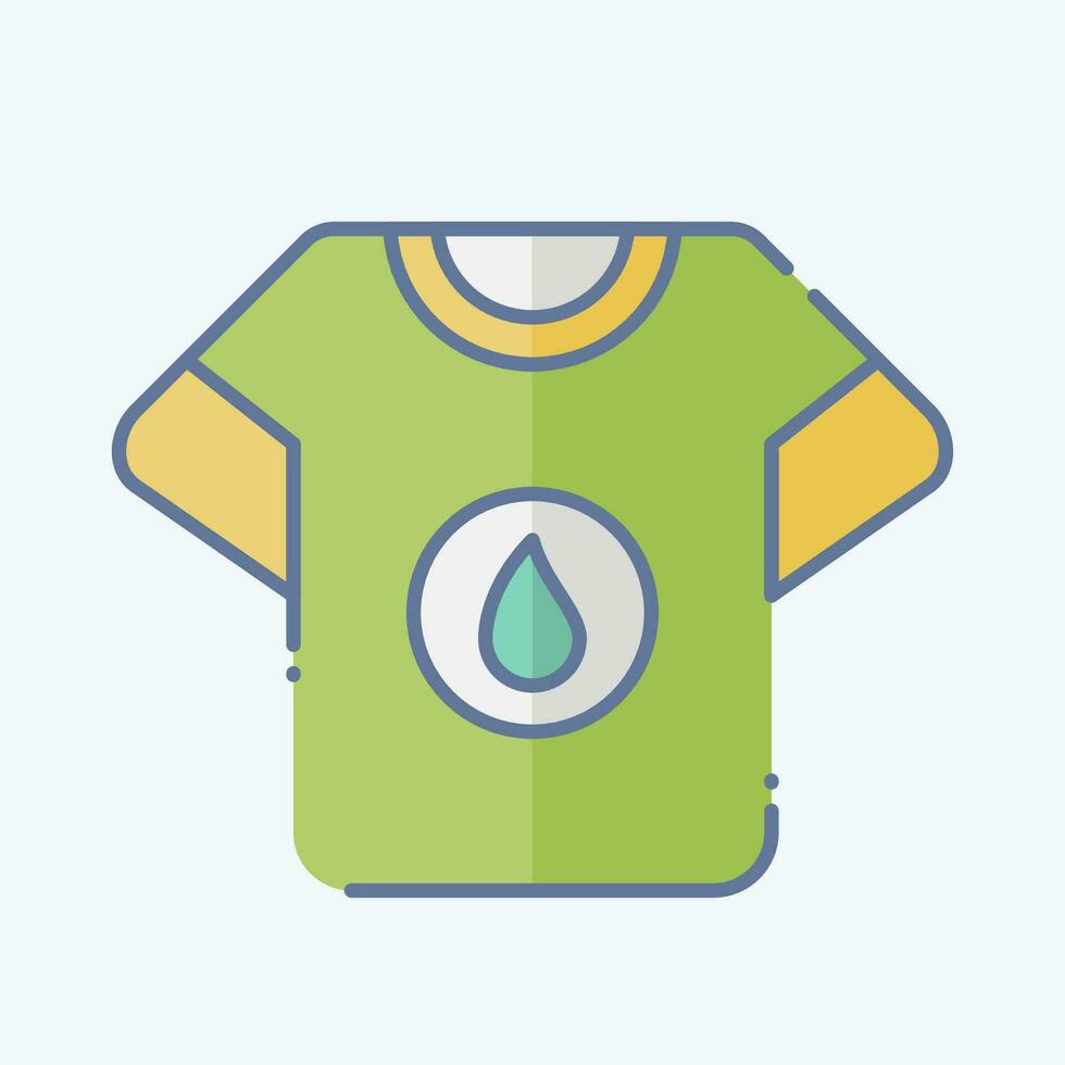 Icon Tshirt Stain. related to Laundry symbol. doodle style. simple design editable. simple illustration vector