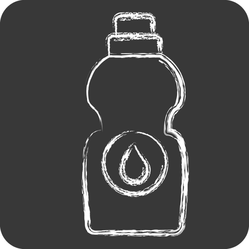 Icon Bleach. related to Laundry symbol. chalk Style. simple design editable. simple illustration vector