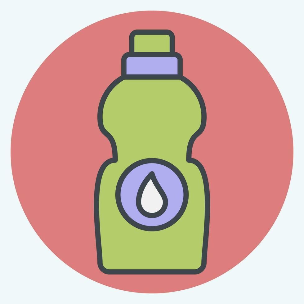 Icon Bleach. related to Laundry symbol. color mate style. simple design editable. simple illustration vector