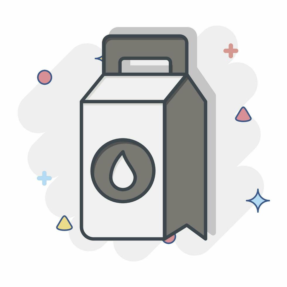 Icon Washing Powder. related to Laundry symbol. comic style. simple design editable. simple illustration vector