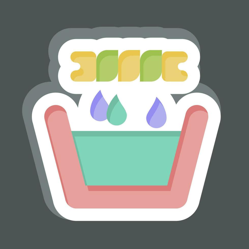Sticker Spin Clothes. related to Laundry symbol. simple design editable. simple illustration vector