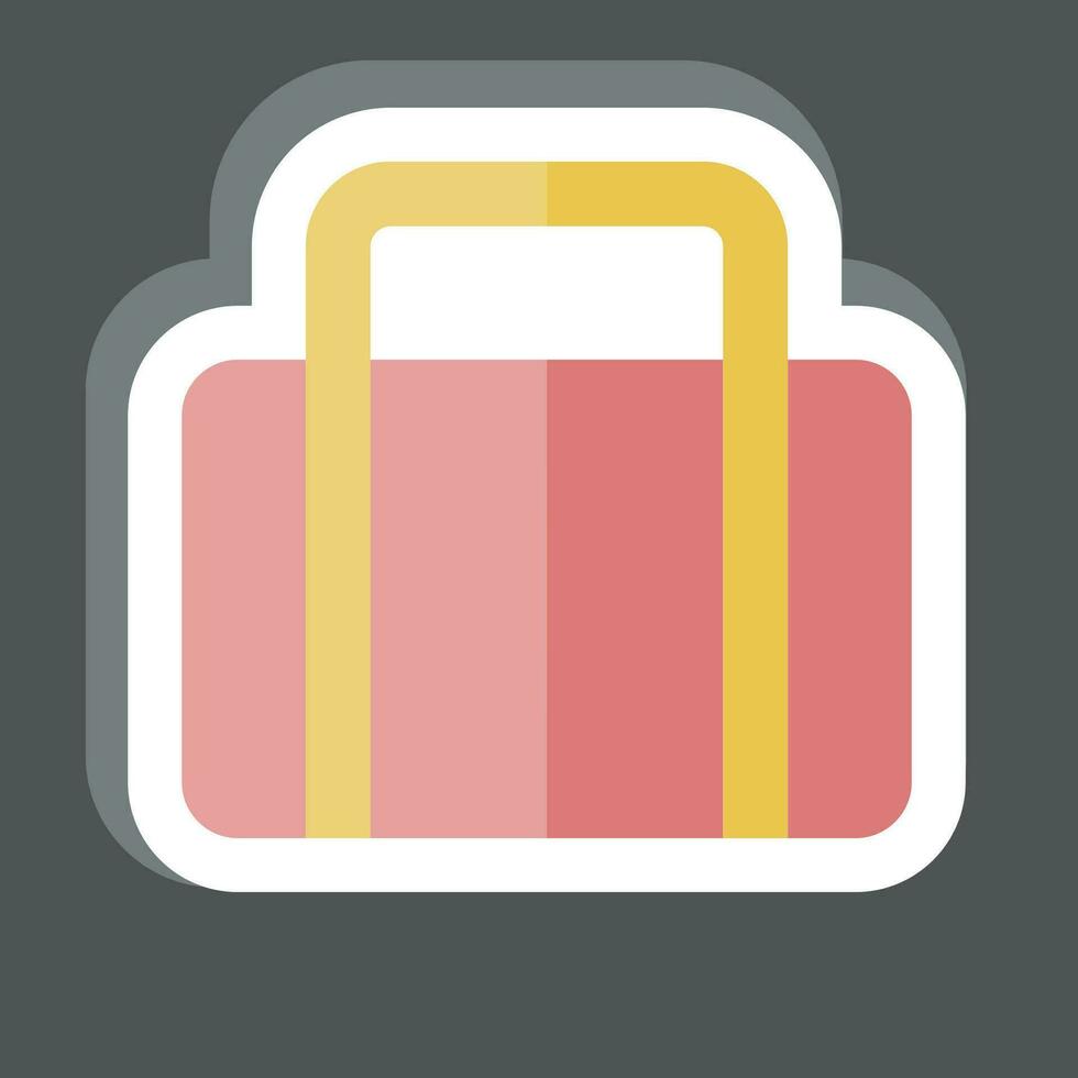 Sticker Clothes Bag. related to Laundry symbol. simple design editable. simple illustration vector