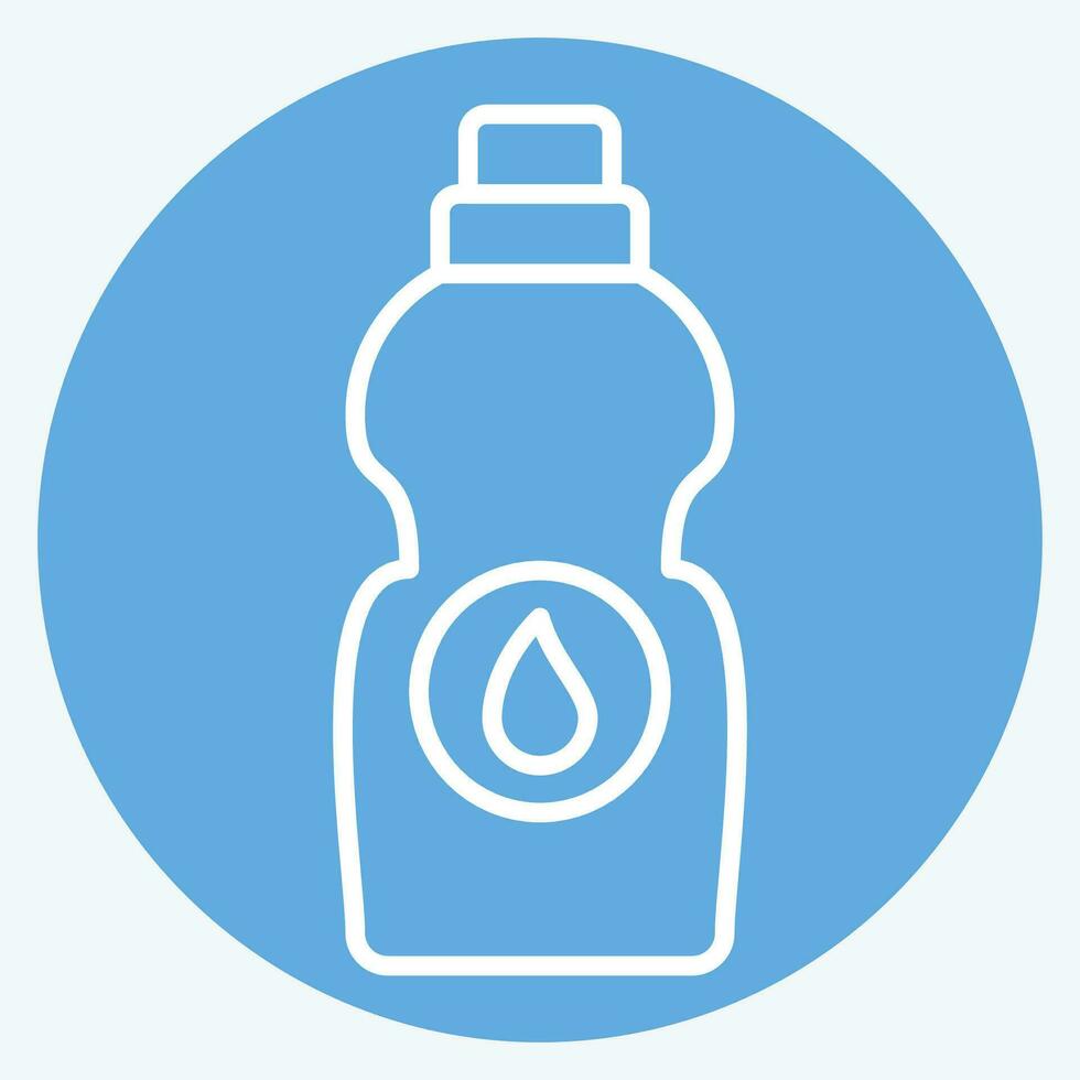 Icon Bleach. related to Laundry symbol. blue eyes style. simple design editable. simple illustration vector