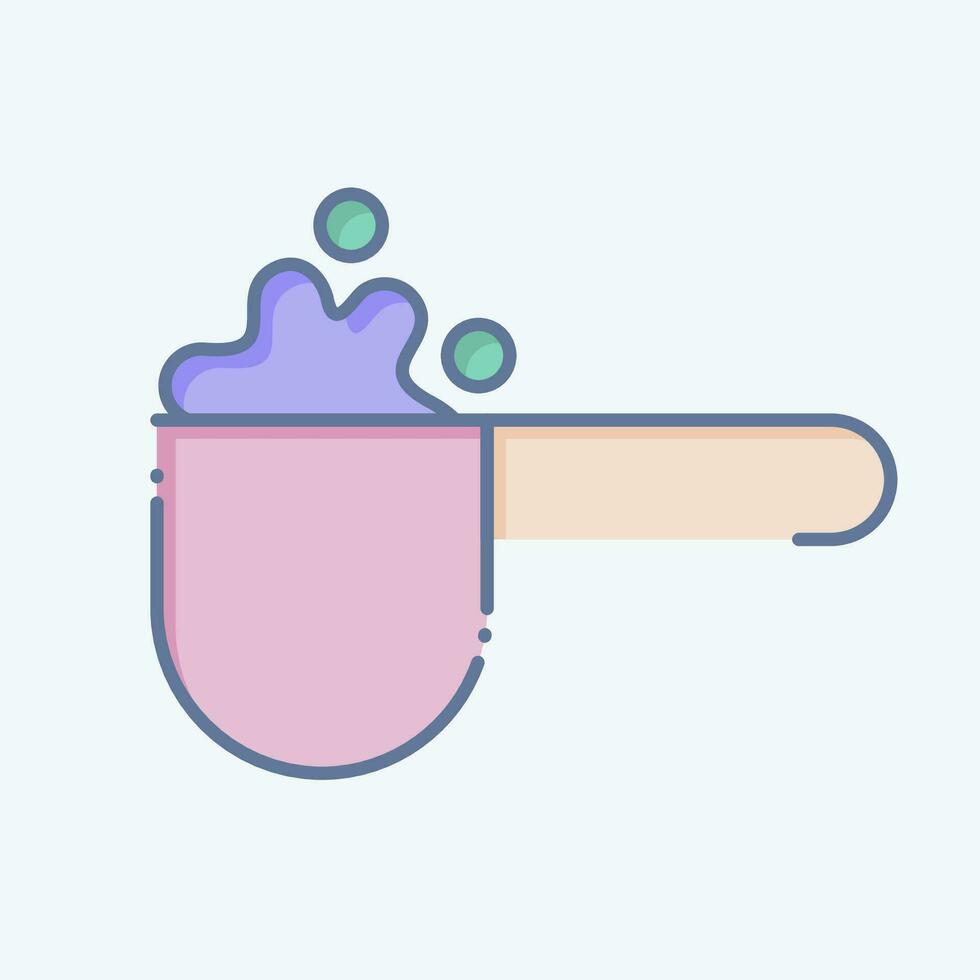 Icon Detergent Scoop. related to Laundry symbol. doodle style. simple design editable. simple illustration vector