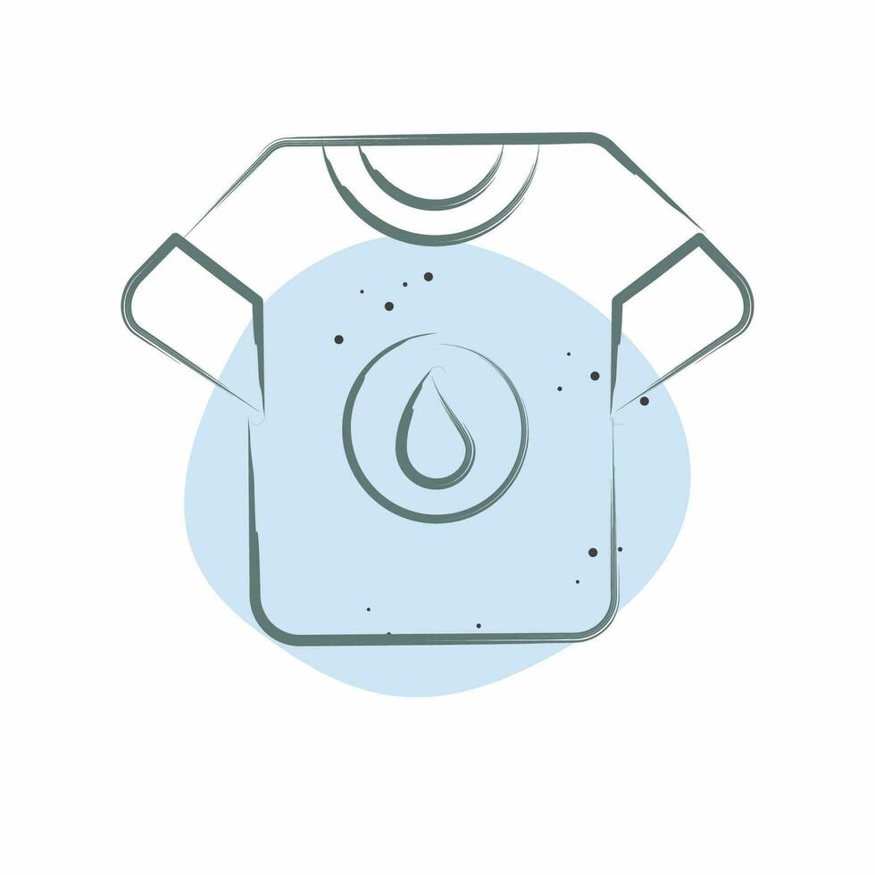 icono camiseta mancha. relacionado a lavandería símbolo. color Mancha estilo. sencillo diseño editable. sencillo ilustración vector