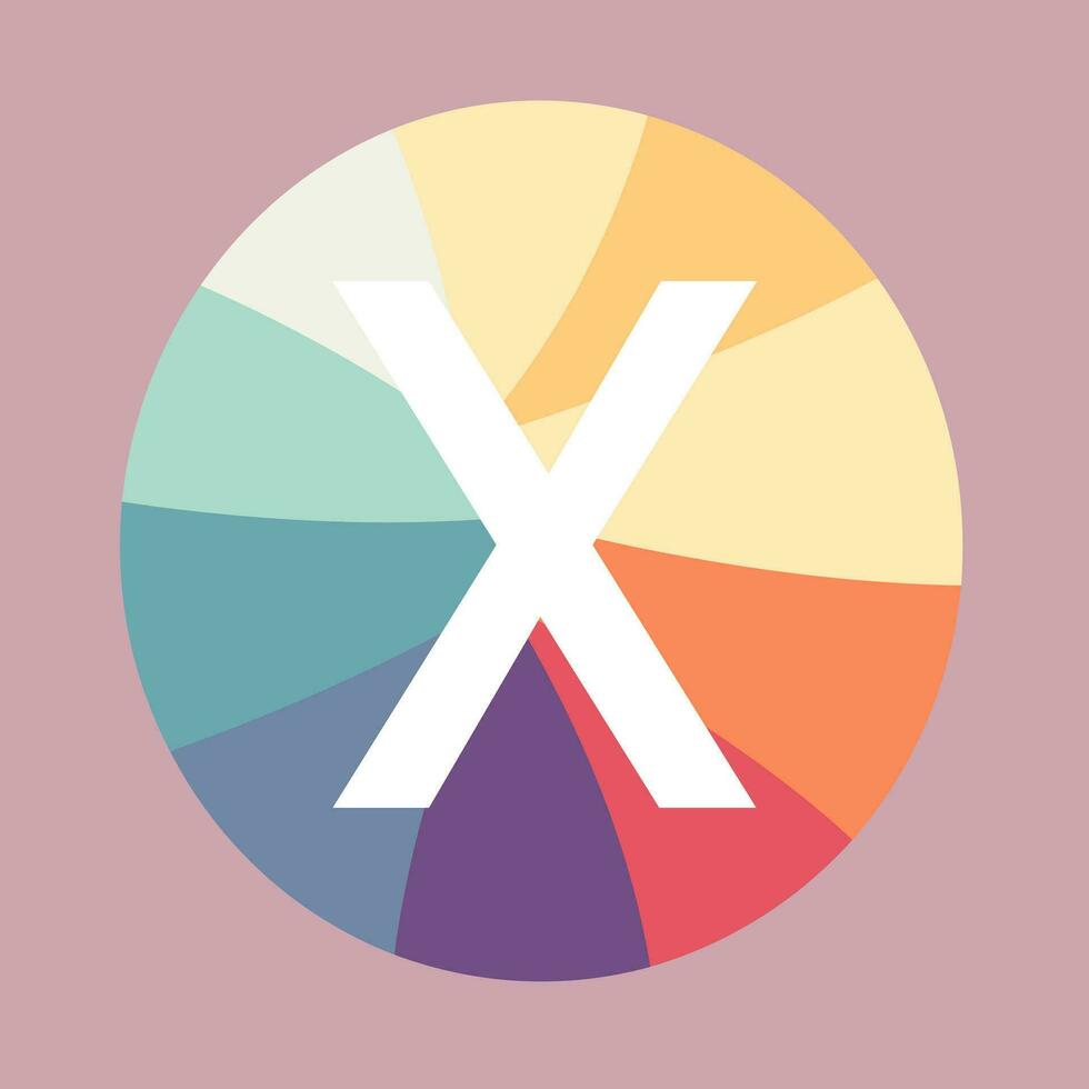 AI generated Festive gathering planners filled colorful initial logo idea. Client satisfaction. Letters inside circle color palette shape. Graphic design vector