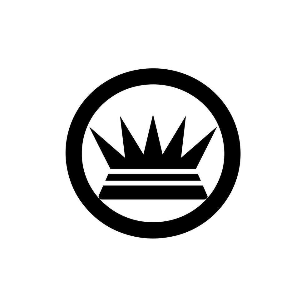 AI generated Supercars for sale monochrome glyph logo. Product elegance business value. Crown in circle simple icon. Design element. Ai art for corporate branding, website vector
