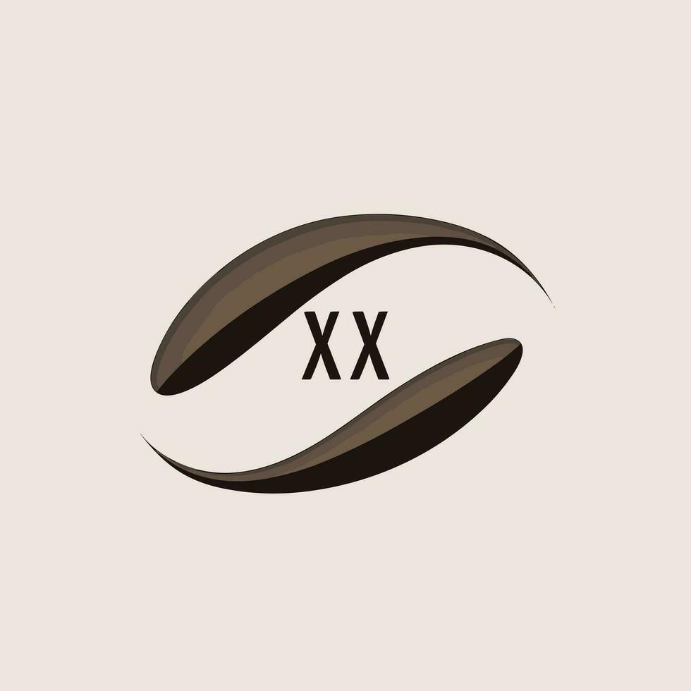 AI generated Coffee accessories and equipment store importation filled colorful initial logo idea. Letters inside abstract coffee bean shape. Graphic design vector