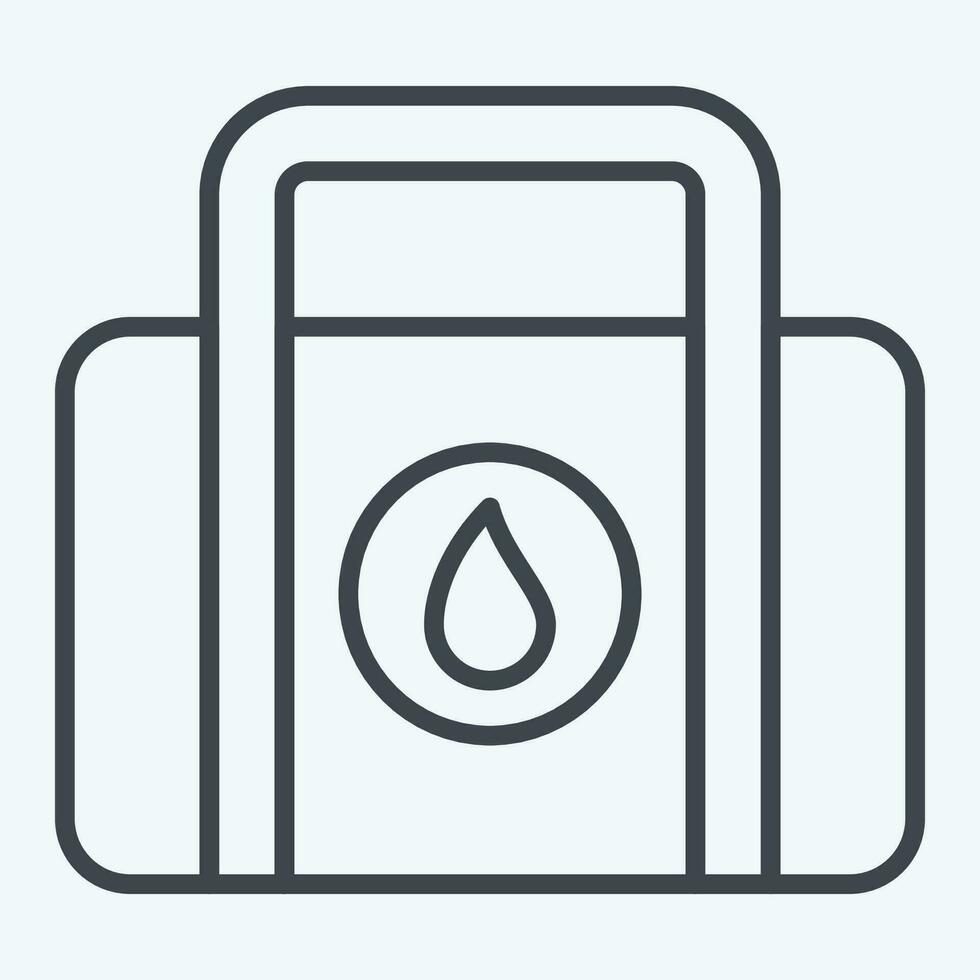 Icon Clothes Bag. related to Laundry symbol. line style. simple design editable. simple illustration vector