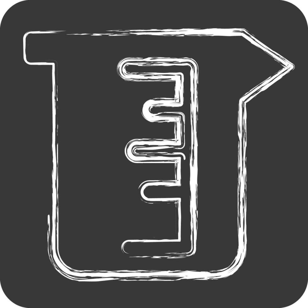 Icon Beaker. related to Laundry symbol. chalk Style. simple design