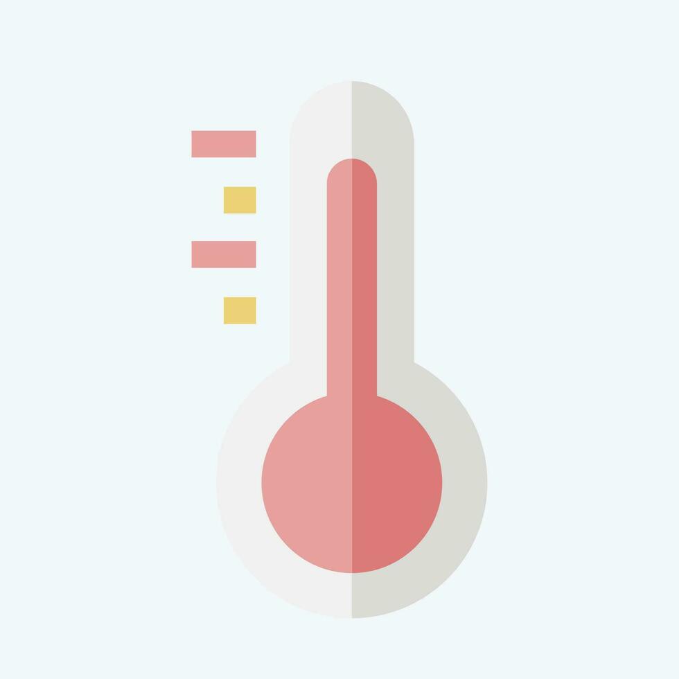 Icon Thermometer. related to Laundry symbol. flat style. simple design editable. simple illustration vector