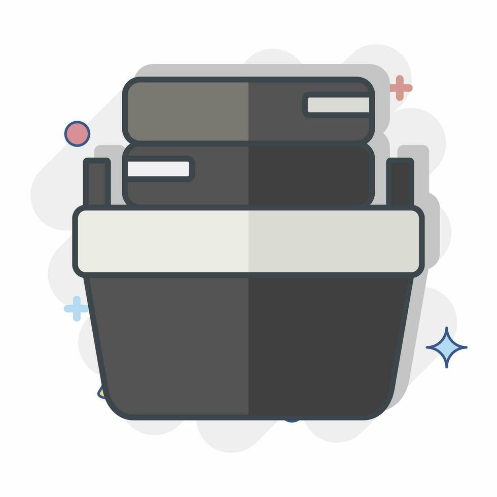 Icon Clothe Basket. related to Laundry symbol. comic style. simple design editable. simple illustration vector