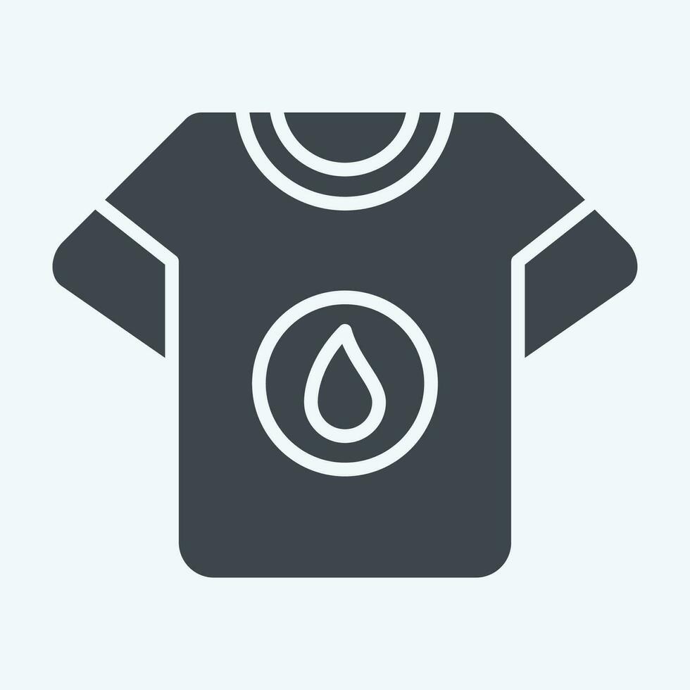 Icon Tshirt Stain. related to Laundry symbol. glyph style. simple design editable. simple illustration vector