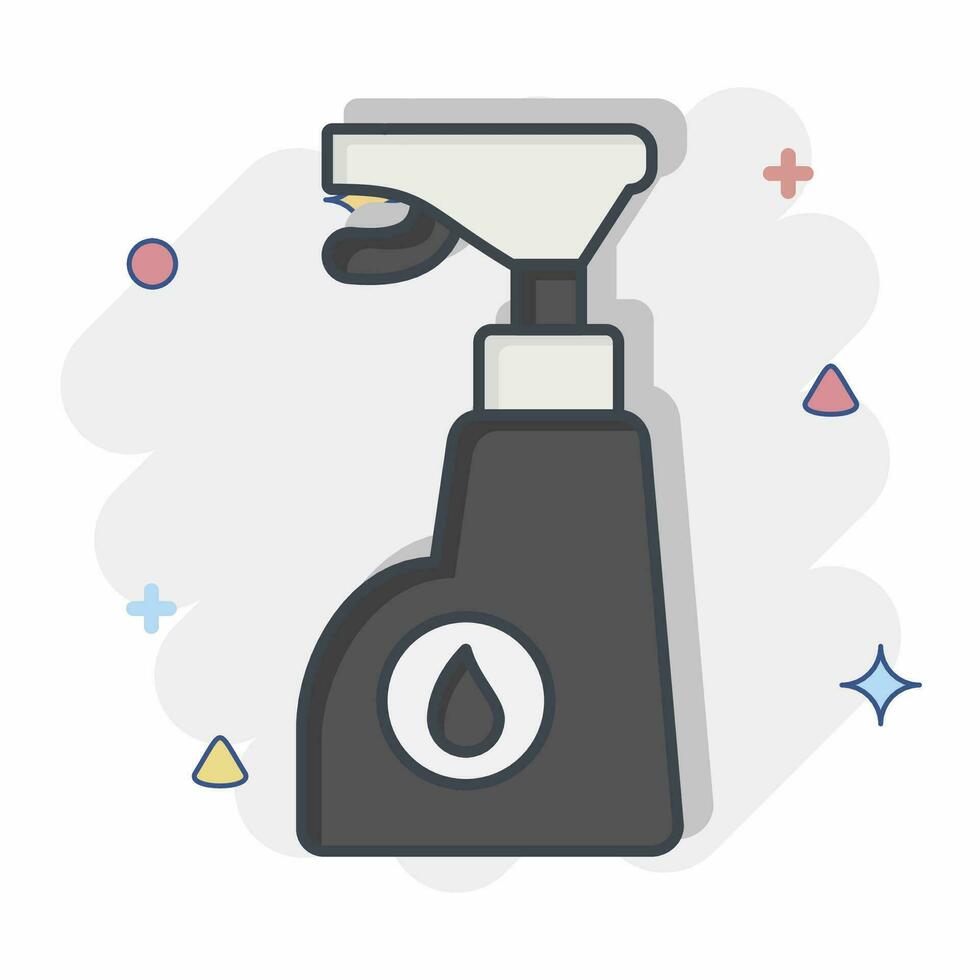 Icon Chemistry. related to Laundry symbol. comic style. simple design editable. simple illustration vector