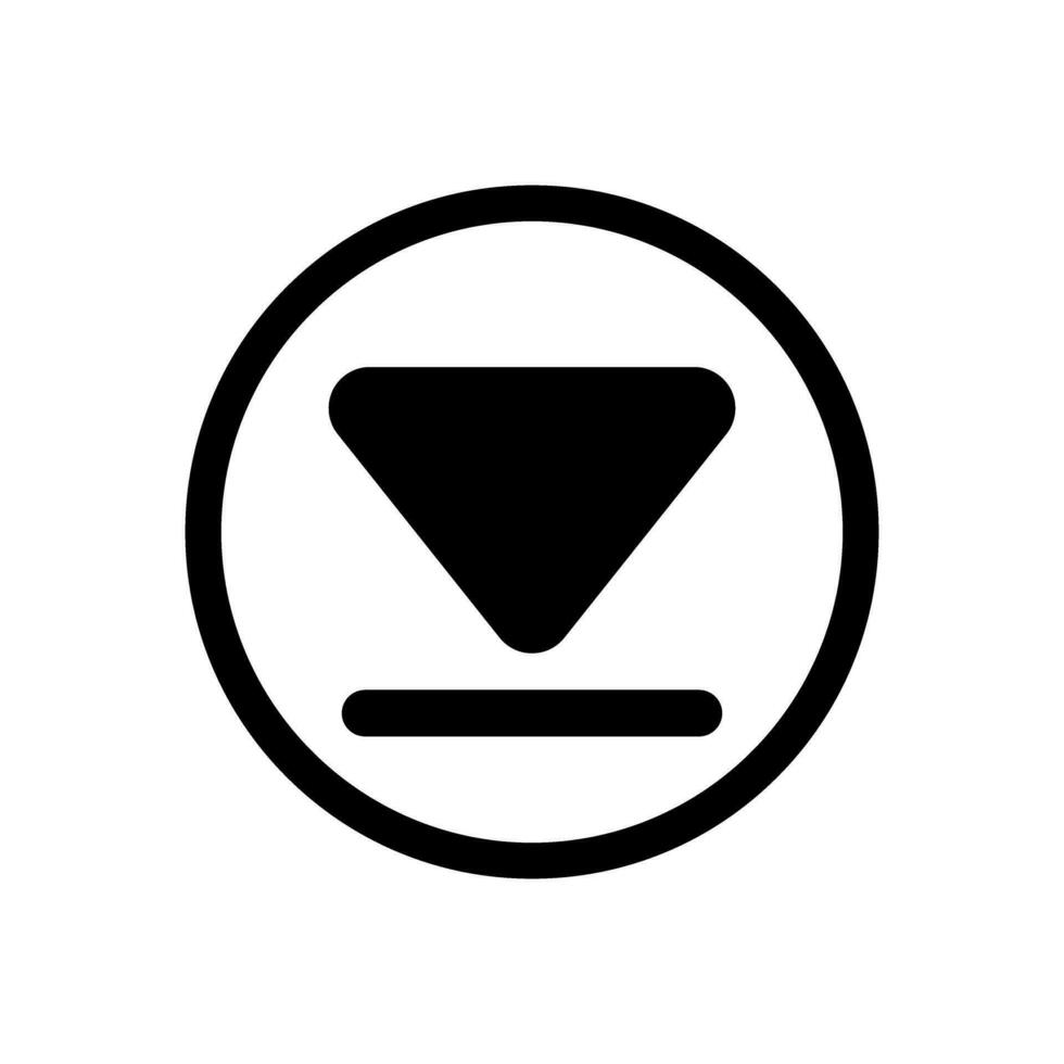 Download icon vector. Upload button illustration. Load symbol or logo. vector