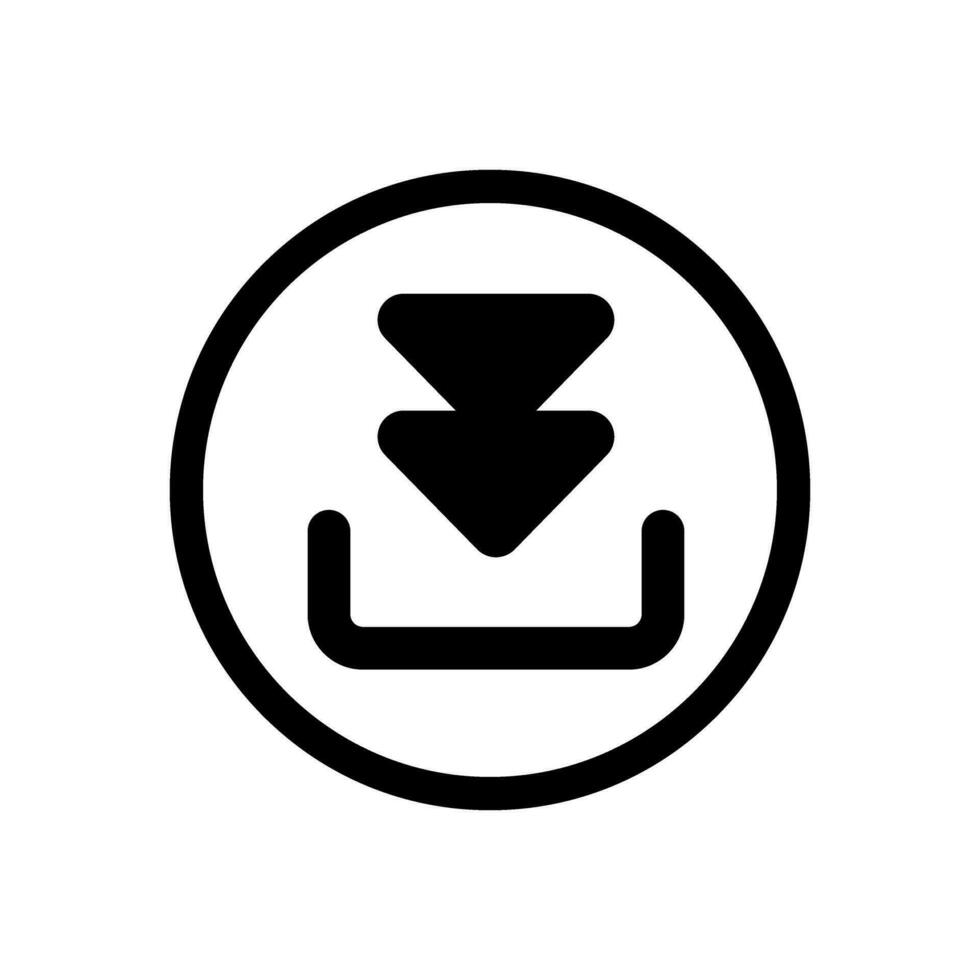 Download icon vector. Upload button illustration. Load symbol or logo. vector