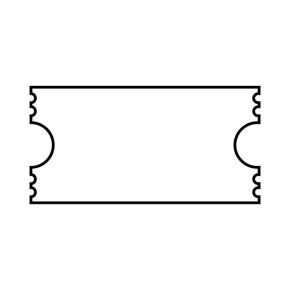 Ticket vector icon. Movie or theatre coupon illustration sign.