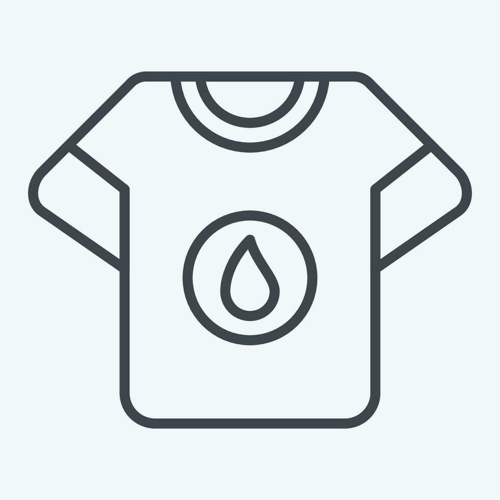 Icon Tshirt Stain. related to Laundry symbol. line style. simple design editable. simple illustration vector