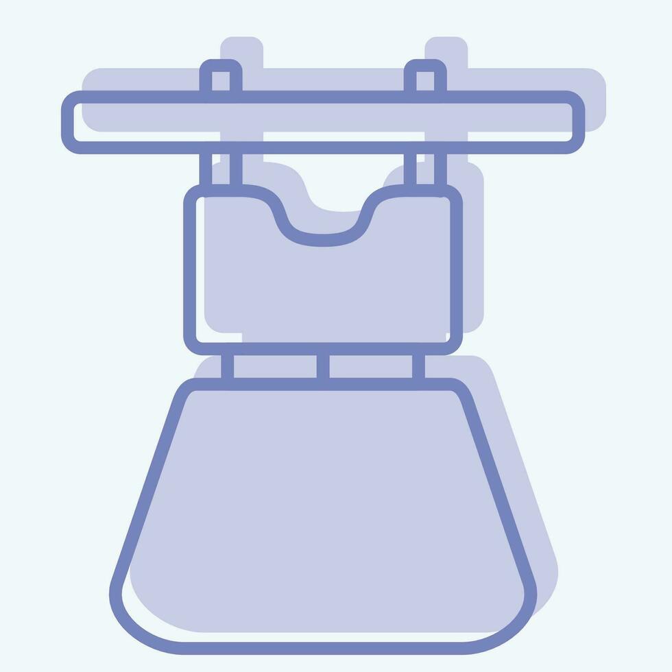 Icon Dress Drying. related to Laundry symbol. two tone style. simple design editable. simple illustration vector