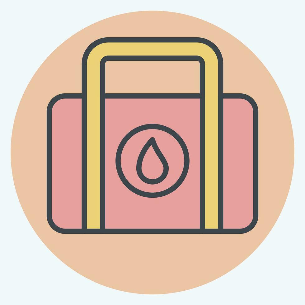 Icon Clothes Bag. related to Laundry symbol. color mate style. simple design editable. simple illustration vector