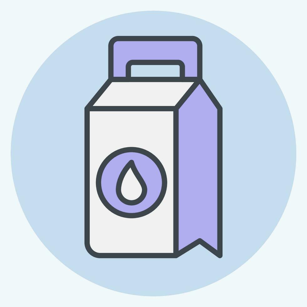 Icon Washing Powder. related to Laundry symbol. color mate style. simple design editable. simple illustration vector